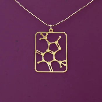 Chocolate - Theobromine molecule necklace - chemistry necklace free ship 12pcs/lot
Chocolate - Theobromine molecule necklace - chemistry necklace free ship 12pcs/lot