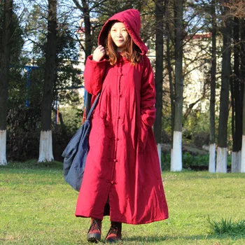 2018 New winter retro hooded frog linen coat folk style long Cotton-padded coat robe gown galabia with with Wizard Hat
2018 New winter retro hooded frog linen coat folk style long Cotton-padded coat robe gown galabia with with Wizard Hat