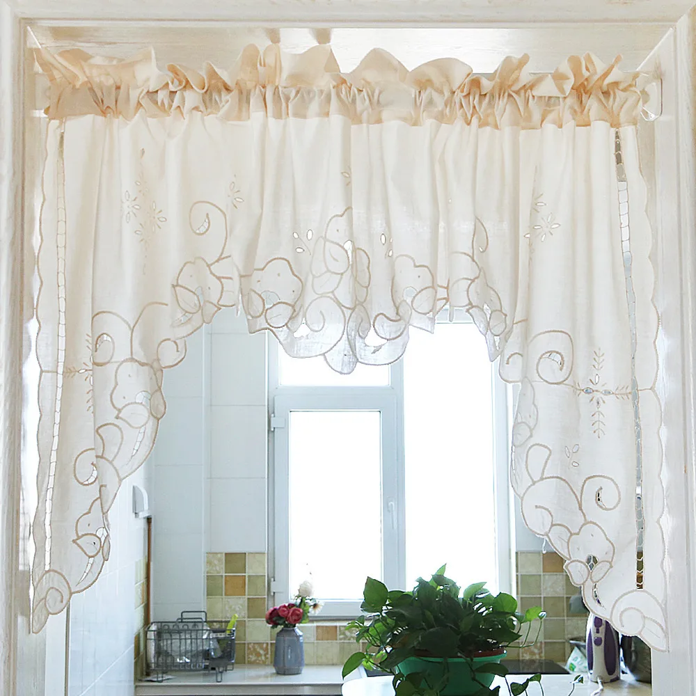 Roman Curtain Drawnwork Hollow Embroidery Retro Big Hem Cotton Christmas curtain Triangular Curtain for Kitchen Cabinet Door
Roman Curtain Drawnwork Hollow Embroidery Retro Big Hem Cotton Christmas curtain Triangular Curtain for Kitchen Cabinet Door
