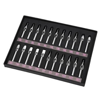 22 Pieces 304 Stainless Steel Flat Tips Kit for Needles Nozzle Grip Tube Gun Machine Set Tattoo Accessories
22 Pieces 304 Stainless Steel Flat Tips Kit for Needles Nozzle Grip Tube Gun Machine Set Tattoo Accessories