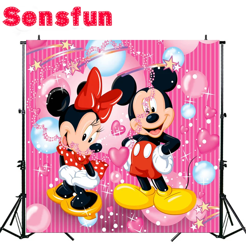 Pink Wall Minnie Mickey photography backdrops First Birthday Party Baby Shower Custom Photo Studio Backdrop Background
Pink Wall Minnie Mickey photography backdrops First Birthday Party Baby Shower Custom Photo Studio Backdrop Background