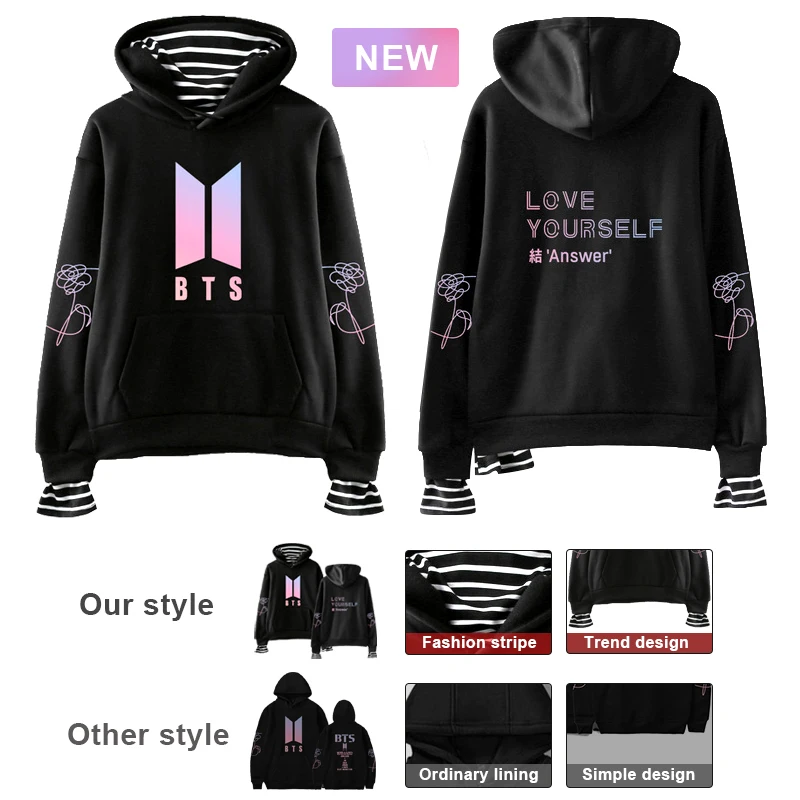 bts striped hoodie