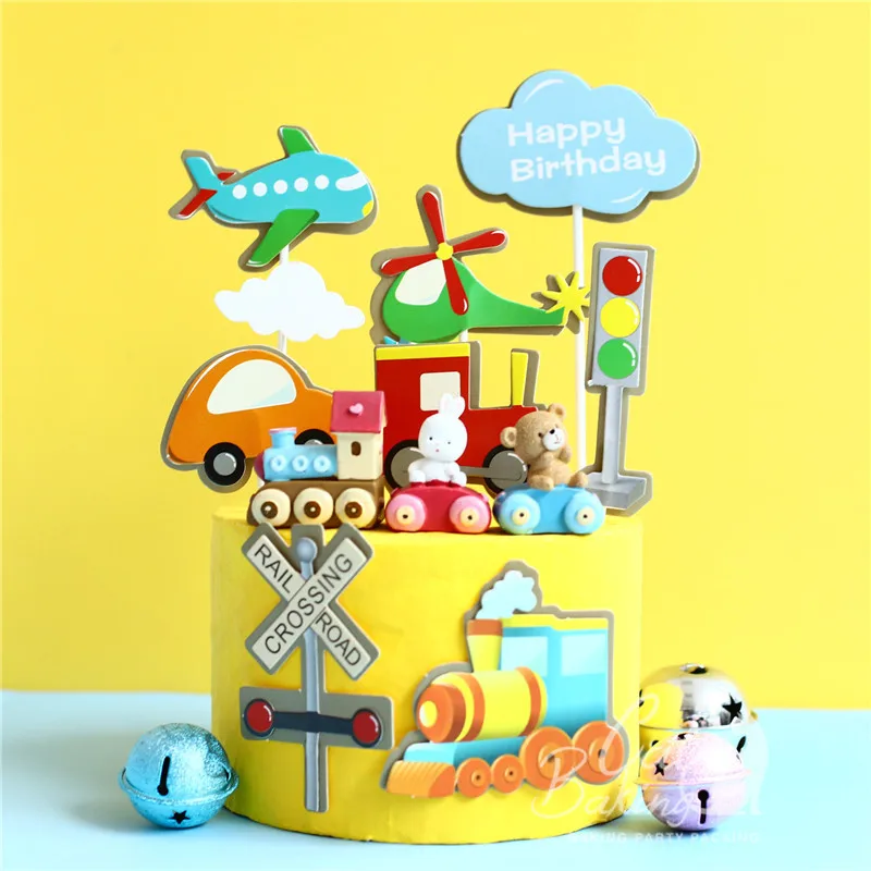 Ins Train Airplane Traffic Cake Topper Happy Birthday Bear Train Decoration for Children Party Fairy Supplies Baking Cute Gifts
Ins Train Airplane Traffic Cake Topper Happy Birthday Bear Train Decoration for Children Party Fairy Supplies Baking Cute Gifts