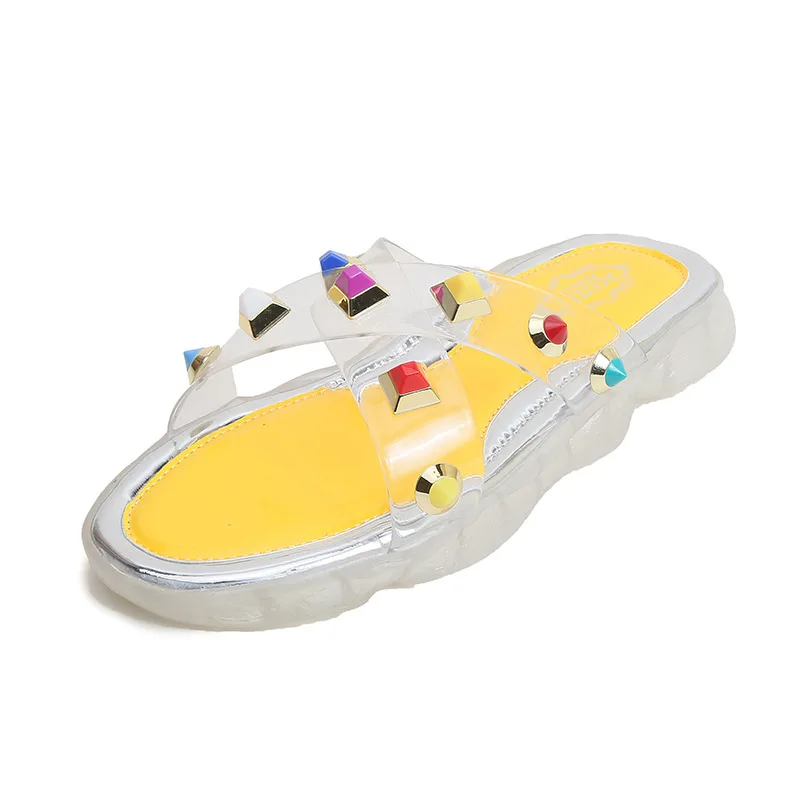 2019 Women Summer Slipper Outdoor Flip-flops Beach Shoes Crystal Rhinestone Slippers Ladies Platform Transparent Shoes
2019 Women Summer Slipper Outdoor Flip-flops Beach Shoes Crystal Rhinestone Slippers Ladies Platform Transparent Shoes