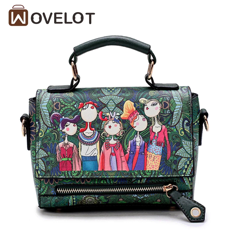 New Brand Designer Woman Handbag Green Forest Cartoon Image Printing Womon Leather Messenger Toto Zipper Shoulder Bags
New Brand Designer Woman Handbag Green Forest Cartoon Image Printing Womon Leather Messenger Toto Zipper Shoulder Bags