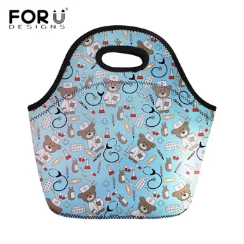 FORUDESIGNS Cute Cartoon Nurse Bear Print Neoprene Lunch Bags Insulated Thermal Food Case for Kids Cooler Warm Dinner Handbags
FORUDESIGNS Cute Cartoon Nurse Bear Print Neoprene Lunch Bags Insulated Thermal Food Case for Kids Cooler Warm Dinner Handbags