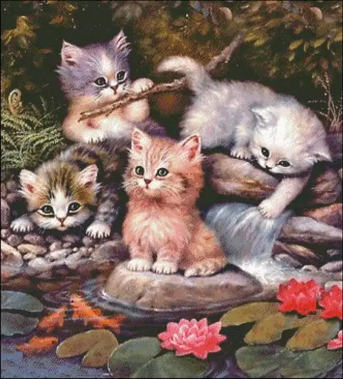 Needlework,Embroidery,DIY 14CT Art DMC Cross stitch kits,Pattern Counted Cross-Stitching Set Home Playful Cat Animal Lovely Pet
Needlework,Embroidery,DIY 14CT Art DMC Cross stitch kits,Pattern Counted Cross-Stitching Set Home Playful Cat Animal Lovely Pet