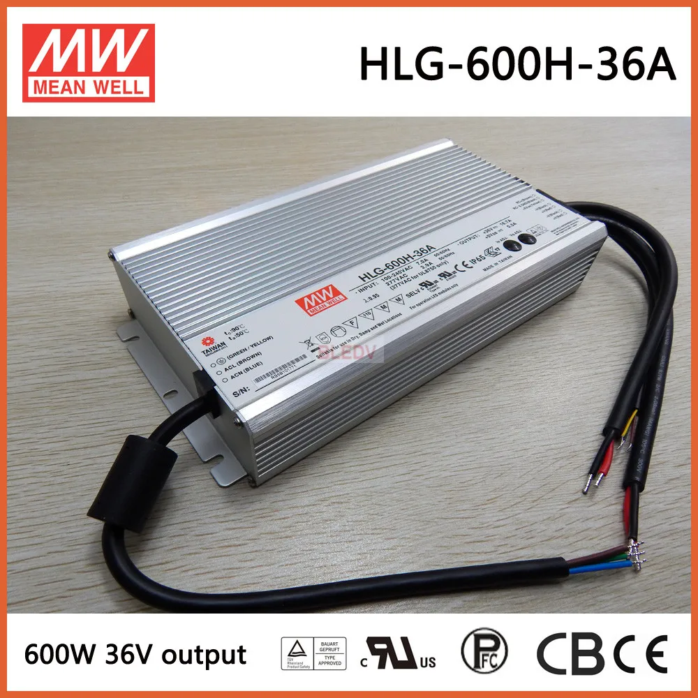 MEAN WELL original HLG-600H-36 36V 16.7A meanwell HLG-600H 36V 601.2W Single Output Switching Power Supply
MEAN WELL original HLG-600H-36 36V 16.7A meanwell HLG-600H 36V 601.2W Single Output Switching Power Supply