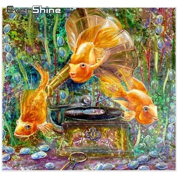 EverShine Diamond Painting Cross Stitch Animals Diamond Embroidery Gold Fish Diamond Mosaic Picture Rhinestone Decoration Gift
EverShine Diamond Painting Cross Stitch Animals Diamond Embroidery Gold Fish Diamond Mosaic Picture Rhinestone Decoration Gift