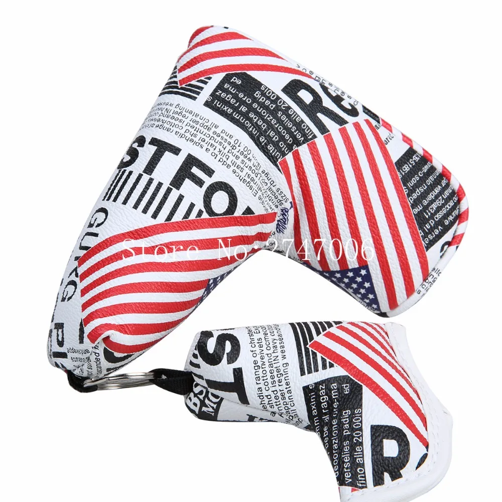 1pc Golf Putter Cover Magnetic Blade Golf Putter Head Cover Blade Headcover US Flag Stars and Stripes Design
1pc Golf Putter Cover Magnetic Blade Golf Putter Head Cover Blade Headcover US Flag Stars and Stripes Design