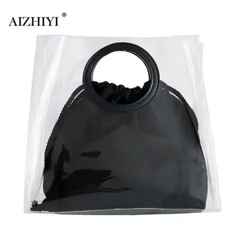 2019 Fashion 2PCS/Set Clear Transparent PVC Candy Color Totes Women Drawstring Composite Bag Female Summer Beach Bag Tote bags
2019 Fashion 2PCS/Set Clear Transparent PVC Candy Color Totes Women Drawstring Composite Bag Female Summer Beach Bag Tote bags