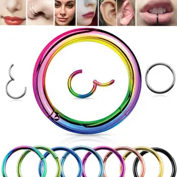 1PC F136 Titanium Hinged Segment Hoop Nose Ring 16G Nipple Clicker Ear Cartilage Tragus Helix Lip Piercing Unisex Body Jewelry
1PC F136 Titanium Hinged Segment Hoop Nose Ring 16G Nipple Clicker Ear Cartilage Tragus Helix Lip Piercing Unisex Body Jewelry