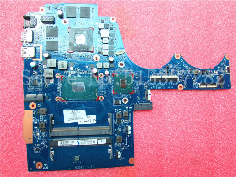 Материнская плата для ноутбука HP Pavilion 15-BC 914776-601 DAG35DMBAD0 W/ I7-7700hq GTX1050 4 Гб GPU |