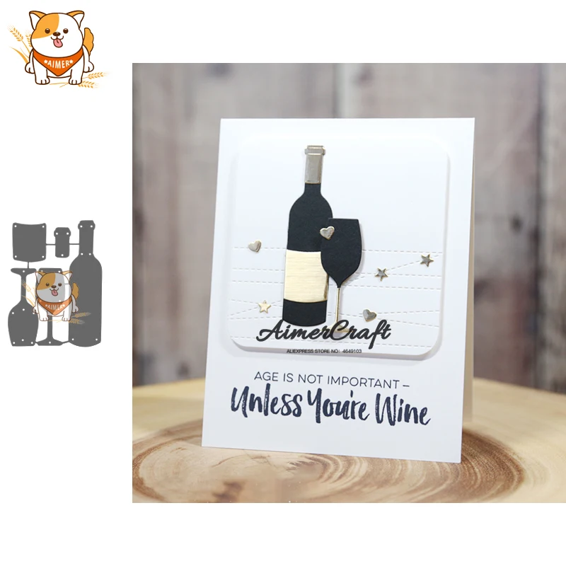 Wine Bottle Glass Metal Cutting Dies Scrapbooking Stencil for DIY Paper Card Decorative Embossing Die Cut Craft Dies New 2019
Wine Bottle Glass Metal Cutting Dies Scrapbooking Stencil for DIY Paper Card Decorative Embossing Die Cut Craft Dies New 2019