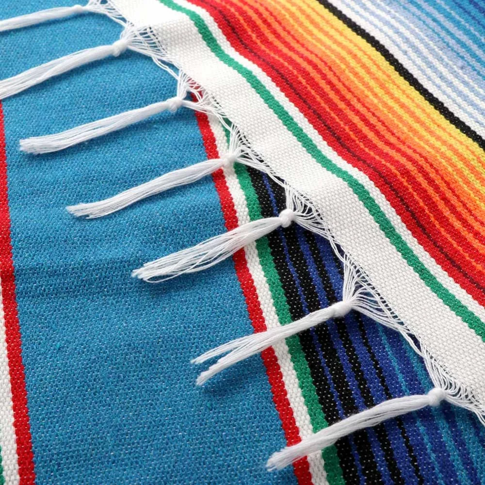 Ethnic Rainbow Striped Beach Towel Bohemia Mexican Navajo Serape Blanket Multifunctional Bathroom Towel/tablecloth/Sofa Towel Ethnic Rainbow Striped Beach Towel Bohemia Mexican Navajo Serape Blanket Multifunctional Bathroom Towel/tablecloth/Sofa Towel