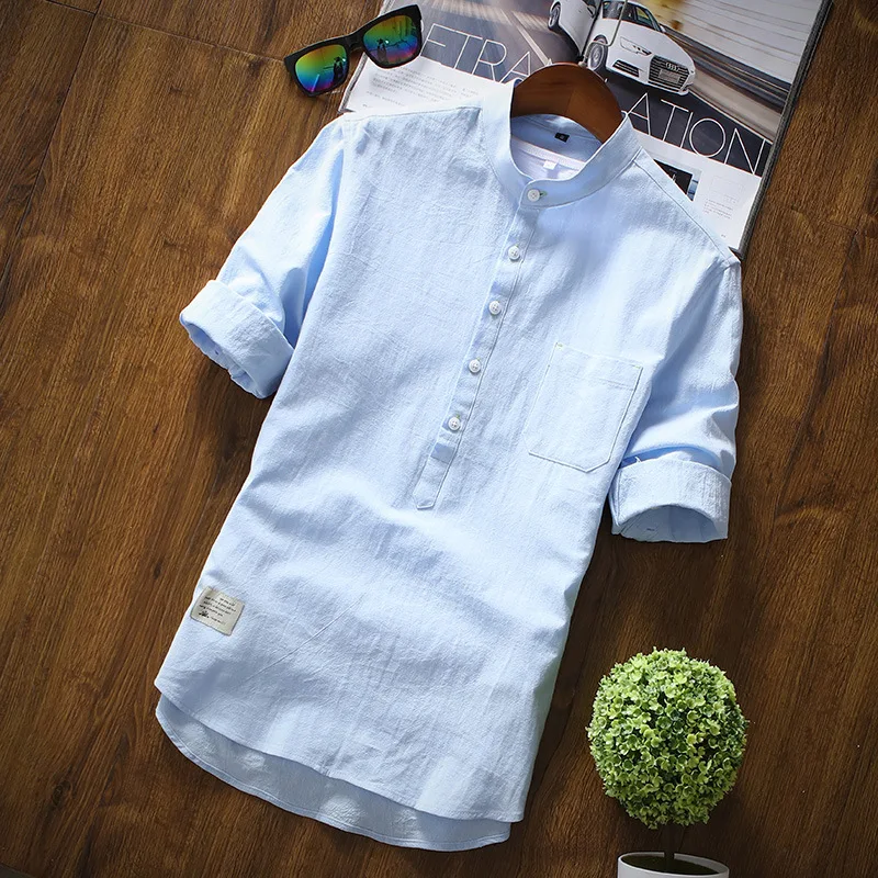 New 2019 Summer Linen Short-sleeved Shirts breathes Cool hawaiian Shirts High Quality Air-permeable Comfortable Shirts
New 2019 Summer Linen Short-sleeved Shirts breathes Cool hawaiian Shirts High Quality Air-permeable Comfortable Shirts