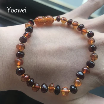 Yoowei New Baby Adult Amber Bracelet for Gift Natural Cognac Cherry Beads diy Customized Jewelry Baltic Amber Bracelet Wholesale
Yoowei New Baby Adult Amber Bracelet for Gift Natural Cognac Cherry Beads diy Customized Jewelry Baltic Amber Bracelet Wholesale