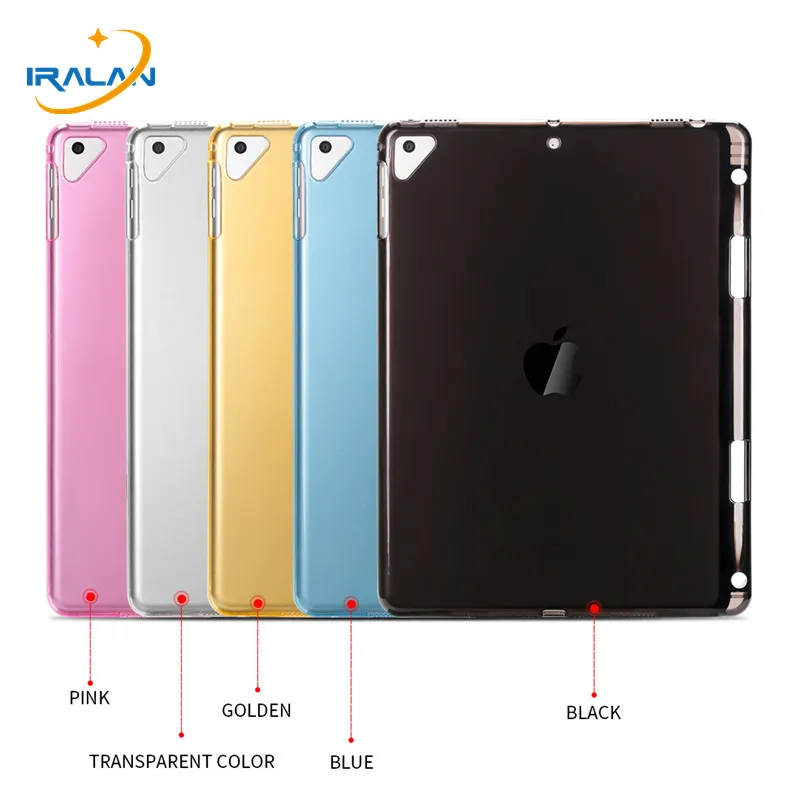 Прозрачная Противоударная задняя крышка из ТПУ для Apple новый iPad 9 7 2018 с держателем