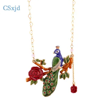 CSxjd Luxury necklace jewelry enamel glaze exquisite Cute Peacock necklace 2018 New
CSxjd Luxury necklace jewelry enamel glaze exquisite Cute Peacock necklace 2018 New