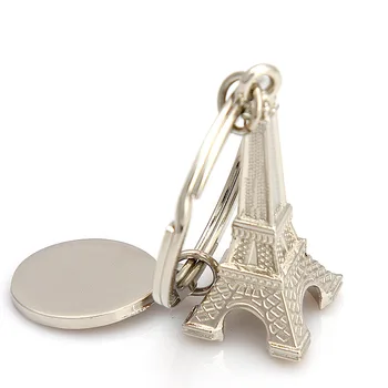 

100pcs Personalized Wedding Favors Customized Wedding Shower Gifts, Silver Metal Eiffel Tower Keychain Party Favor wen4602