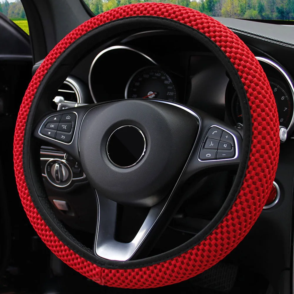 GLCC Automobile Steering Wheel Cover Breathable Four Seasons 36-38cm Braided Breathability Fabric Durable Skidproof Auto Covers
GLCC Automobile Steering Wheel Cover Breathable Four Seasons 36-38cm Braided Breathability Fabric Durable Skidproof Auto Covers