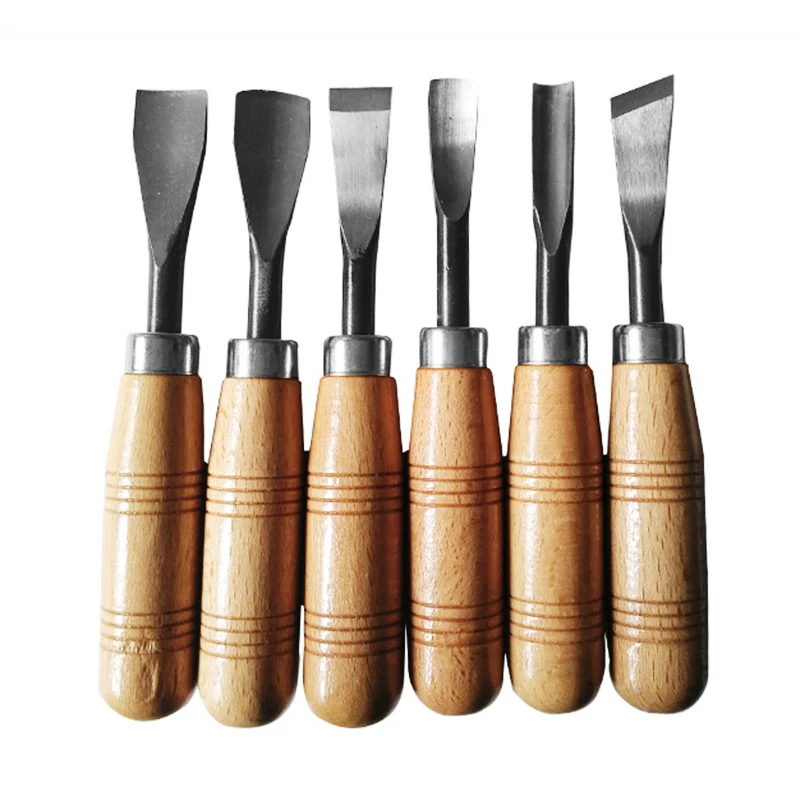 6pcs Wood Carving Chisel Professional Knife Hand Tool Set for DIY Detailed Carving Woodworkers Gouges