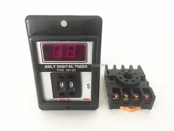 1 set/Lot ASY-2D 1-99s AC 220V Power On Delay Timer Digital Time Relay 1-99 second 220VAC 8 Pin with PF083A Socket Base
1 set/Lot ASY-2D 1-99s AC 220V Power On Delay Timer Digital Time Relay 1-99 second 220VAC 8 Pin with PF083A Socket Base