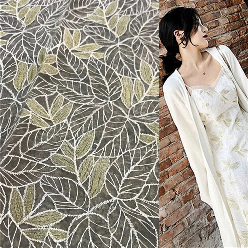 1Yard Embroidered Tulle Lace Fabric Leaf Embroidered Mesh Lace Material Cloth Fabric For Dress Clothing Costumes Cheongsam Craft
1Yard Embroidered Tulle Lace Fabric Leaf Embroidered Mesh Lace Material Cloth Fabric For Dress Clothing Costumes Cheongsam Craft