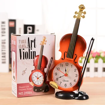 Fashion cute Fake Violin Shape Kids Toy Alarm Clock Desktop Clock Students Style Clock Eco-friendly Material For home decoration
Fashion cute Fake Violin Shape Kids Toy Alarm Clock Desktop Clock Students Style Clock Eco-friendly Material For home decoration