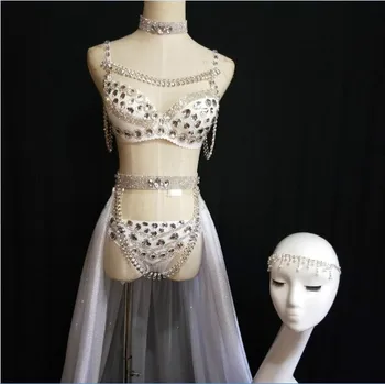 Stage Wear Sexy Sequin Rhinestone Bodysuit Outfit Bra Short Skirt Crystal Design Party Dress DJ Female Singer Nightclub Costume
Stage Wear Sexy Sequin Rhinestone Bodysuit Outfit Bra Short Skirt Crystal Design Party Dress DJ Female Singer Nightclub Costume