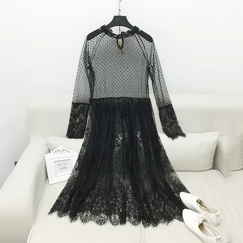 LANMREM 2019 spring summer Korean Version Of The New Spring Long Ride Within The Long Sleeve Perspective Lace Dress A00460
LANMREM 2019 spring summer Korean Version Of The New Spring Long Ride Within The Long Sleeve Perspective Lace Dress A00460