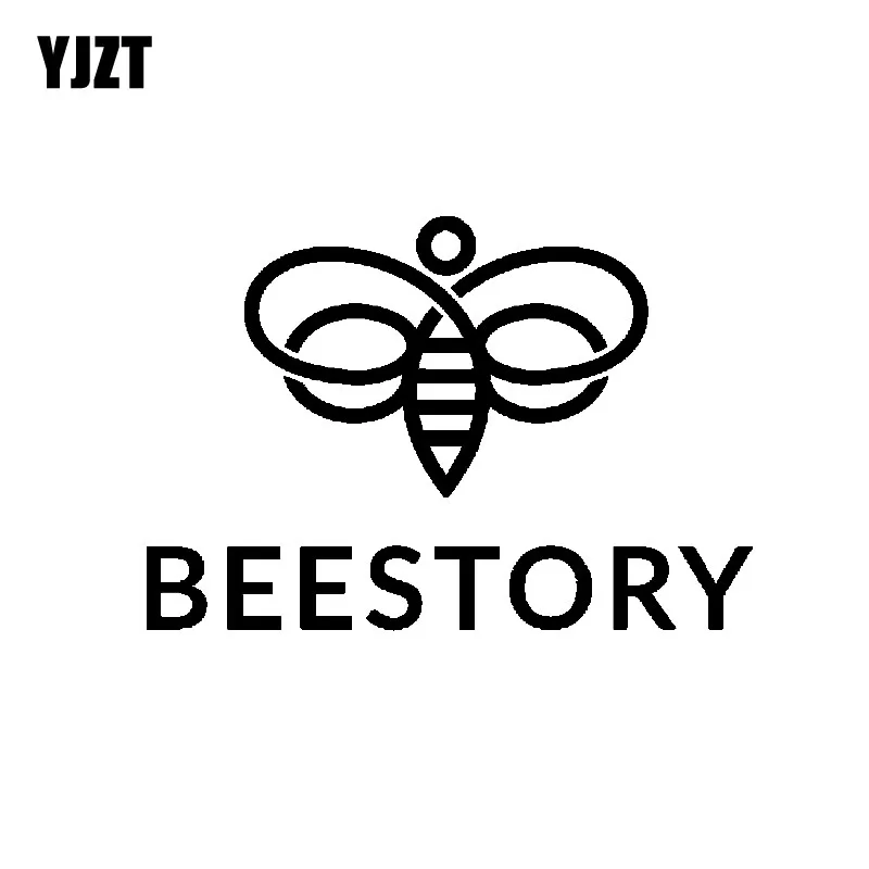 YJZT 14.4M*9.8CM Simple Dazzling Delicate Honey Bee Story Lovely Vinyl Decal Cool Car Sticker Black/Silver C19-1209 | Автомобили и