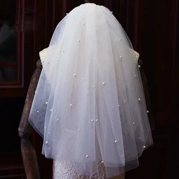 Romantic 2T Pearls Brides Veil with Combs for Women Tulle Wedding Dress Accessory High Quality
Romantic 2T Pearls Brides Veil with Combs for Women Tulle Wedding Dress Accessory High Quality