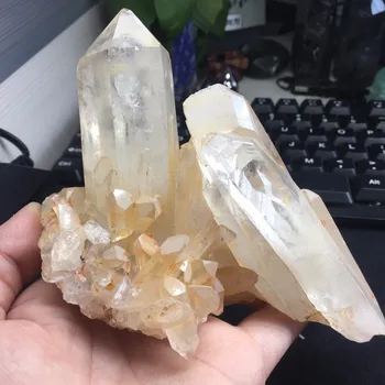 BH962 (595g) Rough Clear White Quartz Crystal Cluster Healing Point Wand Specimen feng shui Stone free shipping Minerals Sale 
BH962 (595g) Rough Clear White Quartz Crystal Cluster Healing Point Wand Specimen feng shui Stone free shipping Minerals Sale