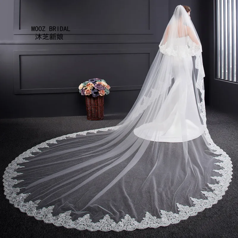 Wedding Veil 2017 New Real Images 3.5-Meter Length Two Layers 3 M Width Elegant Luxury Long Elegant Lace Bridal Veils with Comb
Wedding Veil 2017 New Real Images 3.5-Meter Length Two Layers 3 M Width Elegant Luxury Long Elegant Lace Bridal Veils with Comb
