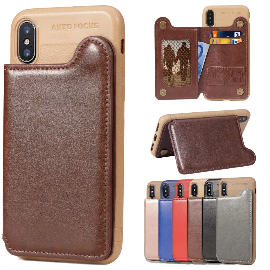 Card Slot Holder Cover Case For iPhone X XS Max XR 6 6s 7 8 Plus PU Leather + Soft TPU Bag Case For iPhone 6 6s 7 8 Plus
Card Slot Holder Cover Case For iPhone X XS Max XR 6 6s 7 8 Plus PU Leather + Soft TPU Bag Case For iPhone 6 6s 7 8 Plus