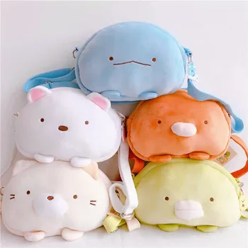 

Candice guo Cute plush toy cartoon cute Sumikko Gurashi corner biological crossbody coin bag cosmetic package birthday gift 1pc