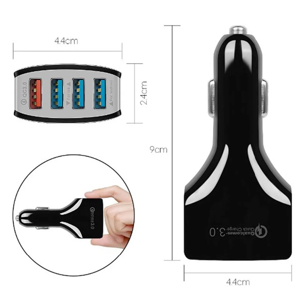 4 USB Car Charger Quick Charge 3.0 For iPhone 6 7 8 4 Port Phone Fast Charging Samsung Galaxy S6 S7 Huawei Xiaomi
4 USB Car Charger Quick Charge 3.0 For iPhone 6 7 8 4 Port Phone Fast Charging Samsung Galaxy S6 S7 Huawei Xiaomi