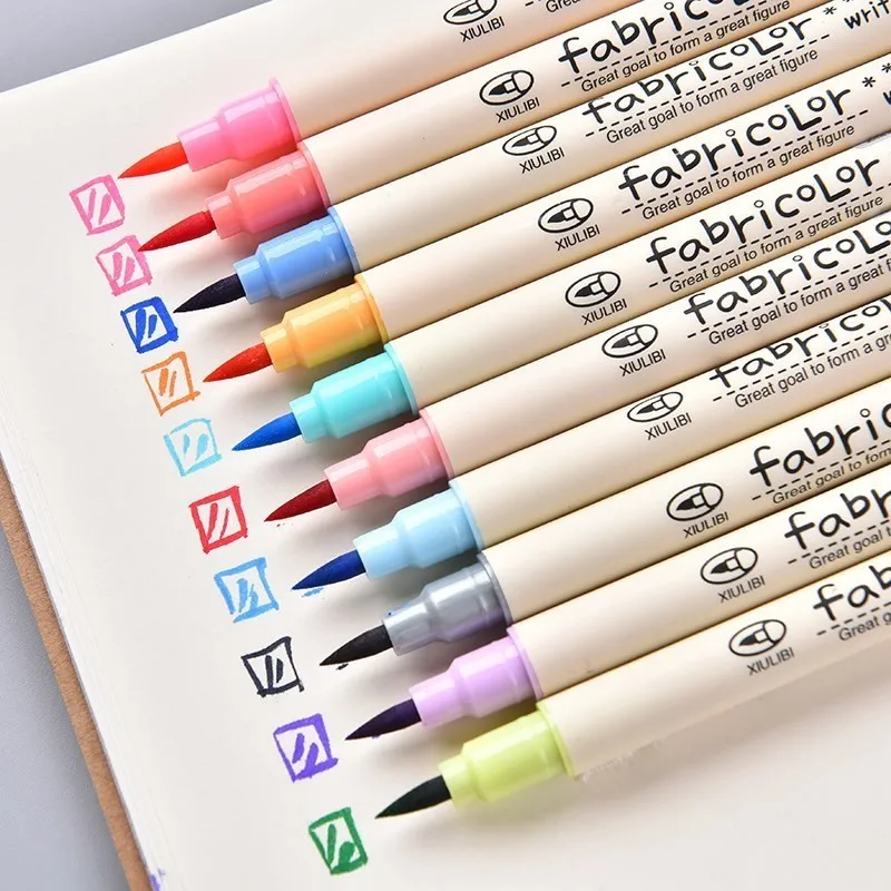 10 Color Fabricolor Write Brush Pen Calligraphy Paint Marker Pens Set Drawing Painting Watercolor Art Brush Pen 04429
10 Color Fabricolor Write Brush Pen Calligraphy Paint Marker Pens Set Drawing Painting Watercolor Art Brush Pen 04429