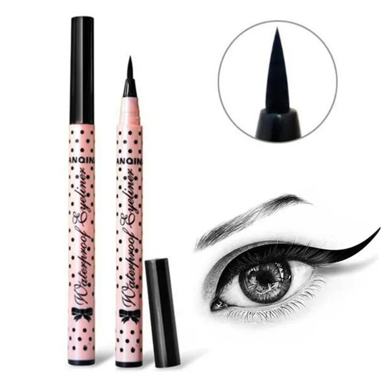 

Ultimate 1 Pcs Black Long Lasting Eye Liner Pencil Waterproof Eyeliner Smudge-Proof Cosmetic Beauty Makeup Liquid Pink dots