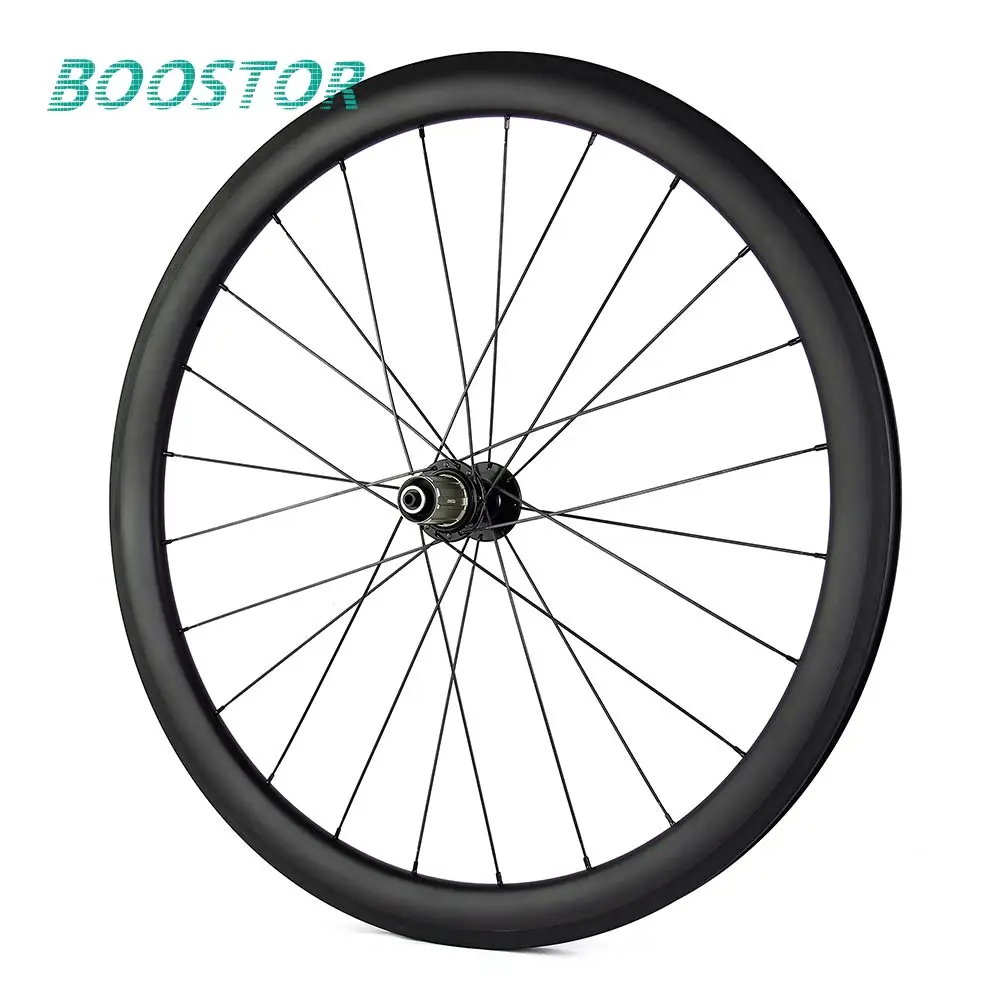 Road wheelset Bycicle Carbon Rim Wheel 700c Low Resistance Aerodynamic 55mm Tubeless Clincher Straight pull Factory Cheap Price