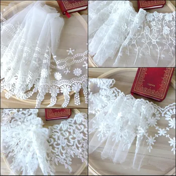 3 Yards Ivory White Embroidered Mesh Lace Fabric Trims Fringe Wedding Party Dress Cotton Lace Handmade Sewing Material
3 Yards Ivory White Embroidered Mesh Lace Fabric Trims Fringe Wedding Party Dress Cotton Lace Handmade Sewing Material