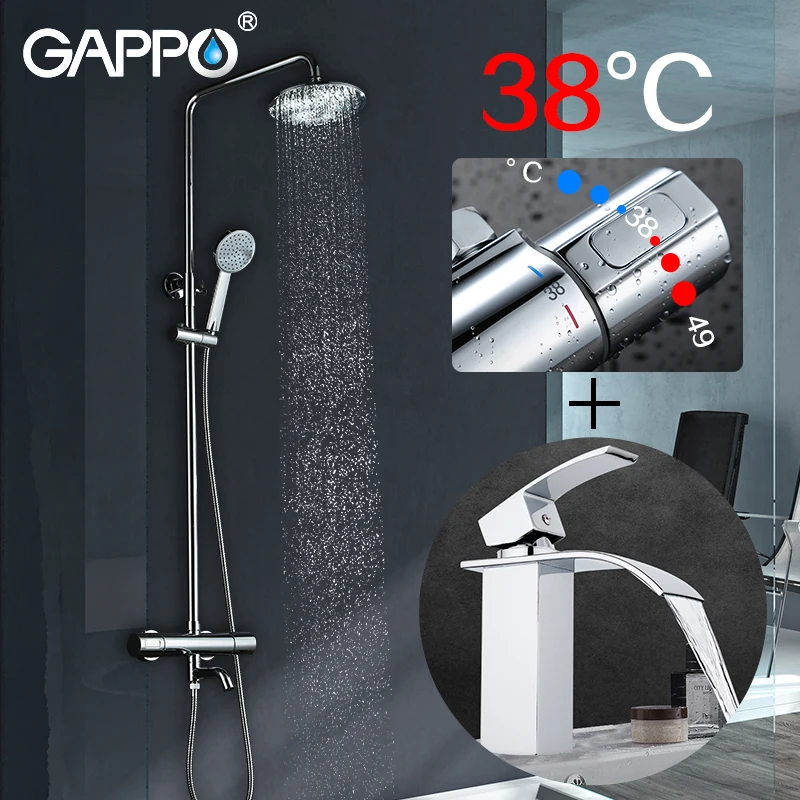 

GAPPO shower faucet basin waterfall faucets shower mixer tap bath faucet Rainfall taps bath thermostatic bathtub faucet