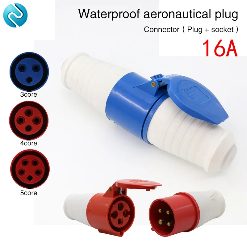 Aviation plug socket industrial waterproof connector 3 core 4 core 5 core 16A aviation butt plug
Aviation plug socket industrial waterproof connector 3 core 4 core 5 core 16A aviation butt plug