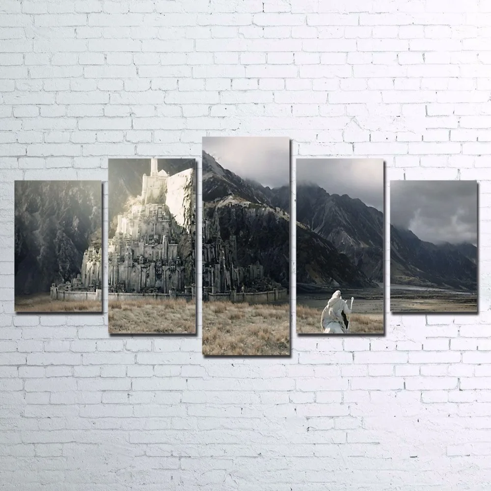 Canvas Wall Art Pictures Home Decor 5 Pieces Lord Of The Rings Paintings Modern HD Print Castle Poster For Living Room Framework
Canvas Wall Art Pictures Home Decor 5 Pieces Lord Of The Rings Paintings Modern HD Print Castle Poster For Living Room Framework