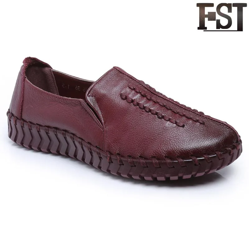 FSJ Genuine Leather Ladies Cow Leather Solid Round Toe Synthetic Slip-On Spring/Autumn Unique Dress Sewing Mature Women Shoes
FSJ Genuine Leather Ladies Cow Leather Solid Round Toe Synthetic Slip-On Spring/Autumn Unique Dress Sewing Mature Women Shoes