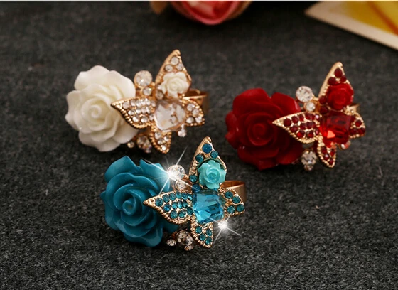 2017 New Arrival Cheap Big Crystal Rose Flower Adjustable Women Wedding Party Gold-Color Jewelry Finger Rings Bijoux homme
2017 New Arrival Cheap Big Crystal Rose Flower Adjustable Women Wedding Party Gold-Color Jewelry Finger Rings Bijoux homme