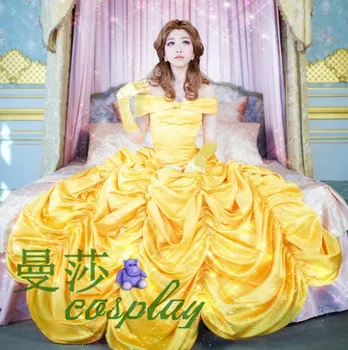 Beauty and the Beast Christmas dress Belle cosplay princess dress for girl gothic yellow dress for dancing costumes
Beauty and the Beast Christmas dress Belle cosplay princess dress for girl gothic yellow dress for dancing costumes