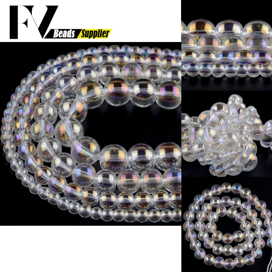 Natural AB White Crystal Stone Round Loose Beads 4-12mm Spacer Beads For Jewelry Making DIY Bracelet Necklace Accessory15"
Natural AB White Crystal Stone Round Loose Beads 4-12mm Spacer Beads For Jewelry Making DIY Bracelet Necklace Accessory15"