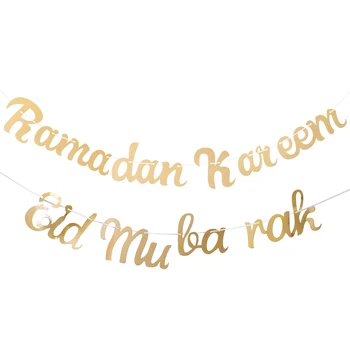 2pcs/Set Islam Party Banner Golden Eid Mubarak And Ramadan Kareem Letters Banner Happy Eid Bunting Garland For Lesser Bairam
2pcs/Set Islam Party Banner Golden Eid Mubarak And Ramadan Kareem Letters Banner Happy Eid Bunting Garland For Lesser Bairam